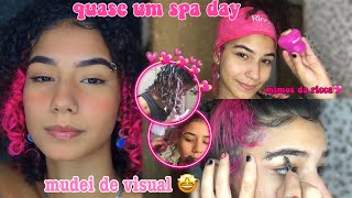 SPA DAY✨- pintei o cabelo, sobrancelha, skin care, hidratei o cabelo💖 | Maria Crislayne