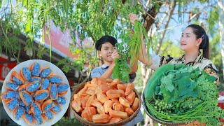 Countryside chef cook jack fruit sticky rice and moringa traditional soup recipe | Daily lifestyle