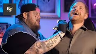 Prince Harry Gets Neck Tattoo from Jelly Roll in Hilarious New Video: 'I Was Thinking My Lower