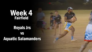 Royals Jrs vs Aquatic Salamanders - Fairfield Wednesday Oztag - Week 4