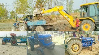 JCB 3dx and tractor powertrac 🚜। jcbvideo