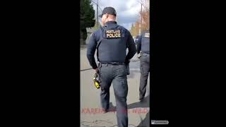 Harasses police and gets arrested