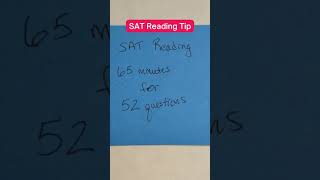 Here's a timing tip for SAT reading section! #shorts