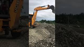 Indian JCB 4DX dumping rocks ||#2021