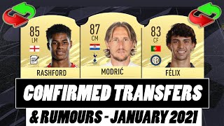 FIFA 21 | CONFIRMED TRANSFERS & RUMOURS | JANUARY 2021 | w/ Modric, Rashford & Joao Felix