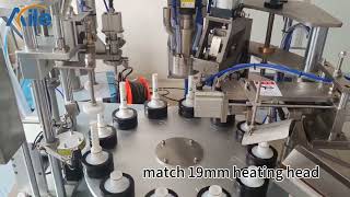 Semi-automatic internal heating tube filling and sealing machine working