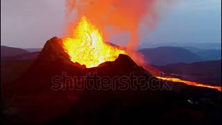 Volcanic Explosive Eruption on the Reykjanes Peninsula in Iceland