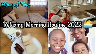 Relaxing Morning Routine|| Mom of Two || petite mama