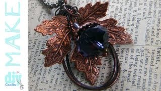 How to make an Fall Acorn pendant - Jewelry Making Video