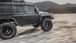 4x4 RC Car Traxxas TRX-4 Black Defender Speed Run - 알씨카 랜드로버 디펜더 스피드 런 [4K]