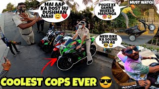 Cops pulled over and then this happend 😥| Cops 🚔 vs bikers 🏍| Coolest cops ever 😎🇮🇳 | Must watch 💯|