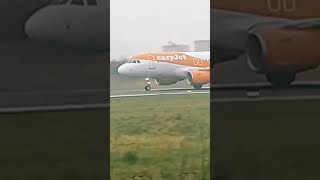 easyJet A319 departing from Belfast city airport EGAC