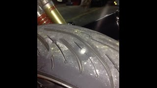 Fix a Motorbike Flat tyre in 10mins (Tubeless Tyres)