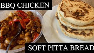 SOFT FLUFFY PITTA BREAD | BBQ CHICKEN RECIPE | EFE FOOD KITCHEN