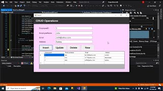 C# - CRUD Operations(Insert, Update, Delete) Using C# and Sql Server