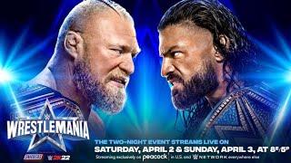 WWE Wrestlemania 38 Official Match Card HD