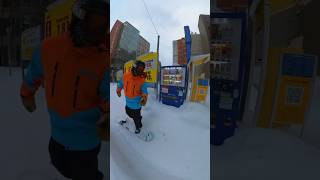 Snowboarding to a Store in Japan #snowboarding #japan