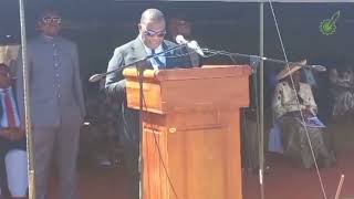 VP Constantino Chiwenga  addresses congregates during Father Charles' Golden jubilee celebrations