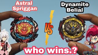 Astral Spriggan vs Dynamite Belial S-Gear Beyblade battle 🔥In English