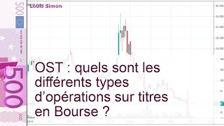 OST Bourse : les typologies d’opérations sur titres