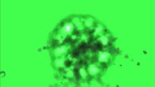 Green Screen Explosion 2 with sound (chroma key)