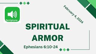 Sunday school Lesson - Spiritual Armor - February 4, 2024