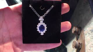 Oval Sapphire Custom Pendant by Ritz #ritzjewelers