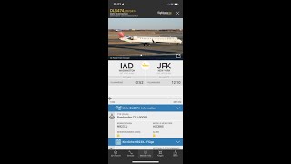 Flight Report Trip Delta Airlines DL3474  Washington - New York JFK CanadairJet900 17.11.2019