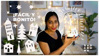 DIY Haz tus propias DECORACIONES de NAVIDAD. Villas navideñas de papel+PLANTILLAS. DuoCroma-ArtTips.