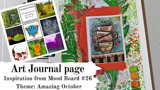 Art Journal page - #ArtsyTrio Mood Board #26  "Amazing October"