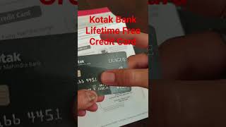 Kotak bank LEAGUE Credit card best Entry level lifetime free credit card Kotak bank #viral #shorts