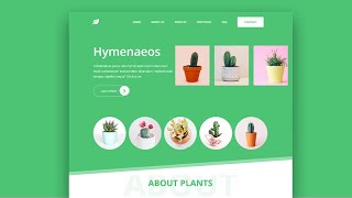 Landing Page Design with Slick Carousel Using HTML, CSS, JQUERY | Menu Hover Effect | Image Slider