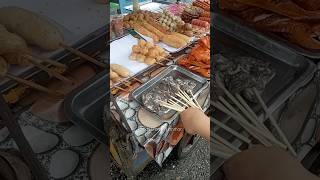 Fried hotdog with bread. #streetfood #myanmarfood #myanmarstreetfood #hotdog