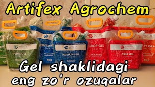 Гел шаклидаги энг зор озука Artifex Agrochem NPK 15-68-15, NPK 25-25-25, NPK 15-10-50 ва NPK 0-50-50