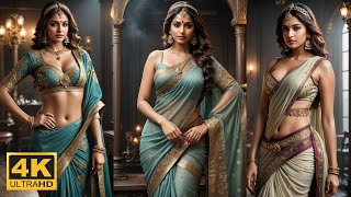 [4k]AI indian lookbook | stunning beautiful indian girl | at vintage Home