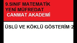 9.SINIF MATEMATİK(Yeni müfredat)|2.ders