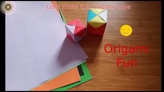 #Art'n'Arts #origami  #paper craft | #cube #square #dice |