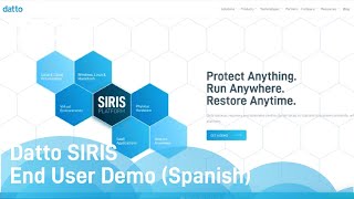 Datto SIRIS End User Demo - Spanish