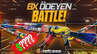 ÖYLE BİR RİSK ALDIM Kİ! - 6 KAT ÖDEYEN BATTLE BULDUM -KAZANIRSAN ZENGİNSİN -HELLCASE PROMO COD:FERO1