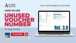How to use Unused Voucher Number in Tally Prime | Voucher Number in Tally Prime | A One Solutions