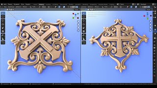Резной элемент в Blender