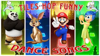 Kung Fu Panda 4 Vs Funny Kangaroo Vs Super Mario Vs Inside Out 2 Tiles Hop Dance