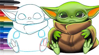 Comment dessiner BABY YODA / STAR WARS étape par étape facilement