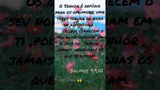 O Senhor é meu refúgio... Salmos 9:9,10