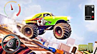 Mega Truck Rooftop Stunt Games | stunts in mega ramp mania | Parkour challenge | mega ramp | car