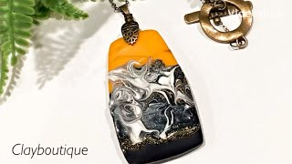 Polymer Clay Faux Matte Glass Focal Bead/Pendant