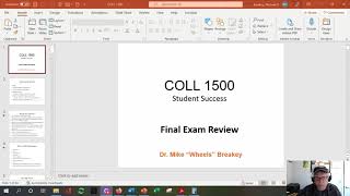 COLL 1500 Class Video 17 Final exam review