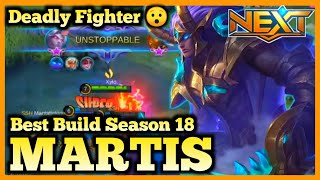 MARTIS BEST BUILD SEASON 18, MARTIS MOBILE LEGENDS, MARTIS GAMEPLAY, MARTIS 2020 MLBB