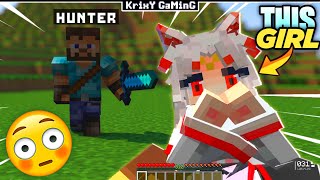 I WANT TO SAVE THIS GIRL FROM THIS HUNTER BECAUSE ,😳 | MINECRAFT !