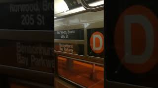 D train to Bay Parkway Rollsign